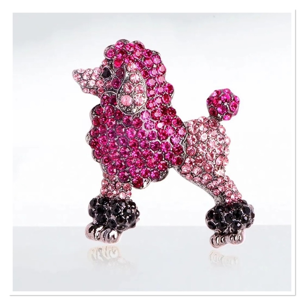 Pink Poodle Brooch